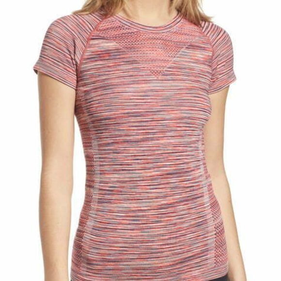 ZELLA Women's 'SPACE DYE' Burgundy London Short Sleeve T-SHIRT‎ Top Size XSmall - Picture 1 of 6